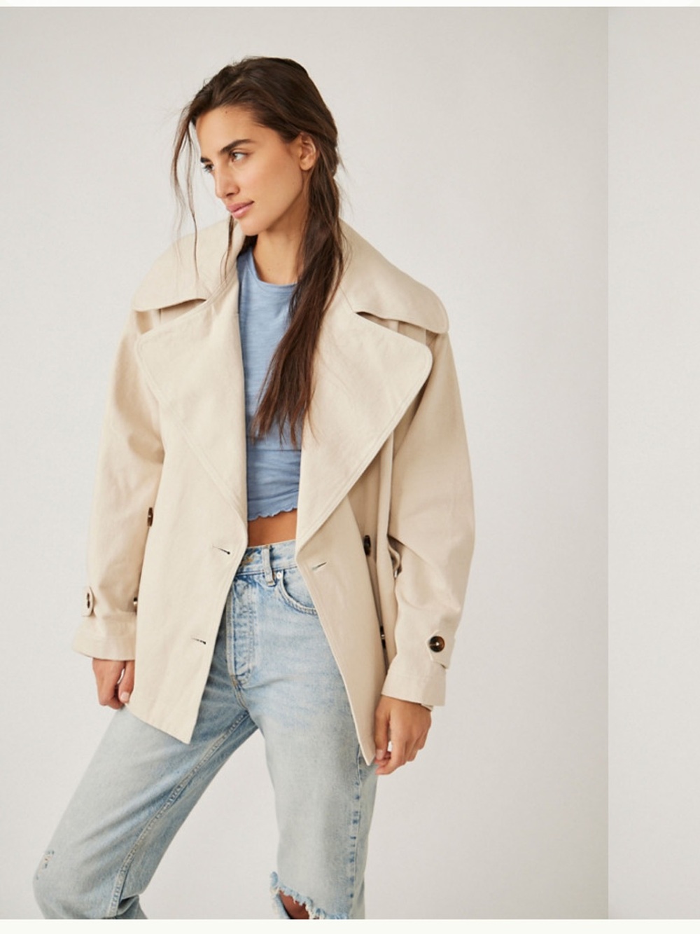 Free People Highlands Oversized Peacoat
